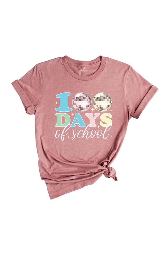 100 Days Of School Shirt, Disco Ball 100 Days Of School Shirt, Retro 100 Days Shirt, Retro 100 Days Teacher Shirt, Teacher Shirt