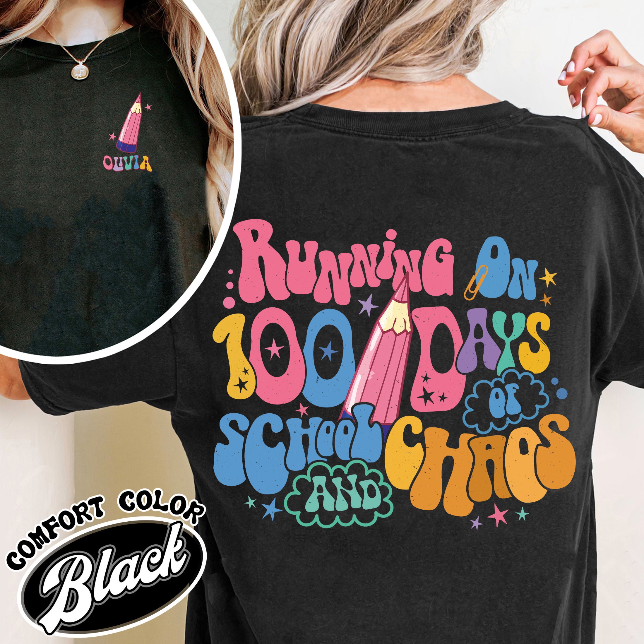 100 Days Of School Shirt Name Shirt 100 Days Of School 100 Days Of