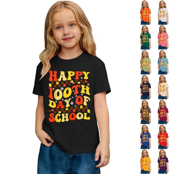 100 Days Of School Teachers Kids Girls Boys Happy 100Th Day T-Shirt Green 2 Y-3 Y