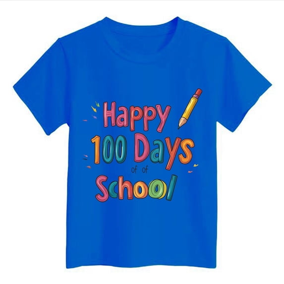 100 Days Of School Shirt for Toddler School T Shirt Kids Happy 100th Day Tshirt Boys Girls Tees Tops Children's Tee Shirts Little Girls Clothes Girls Inner Wear Thin Blouse Heart Shirt Toddler Girl