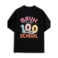 thumbnail image 1 of 100 Days of School men 180G 100% Cotton black Basic Unisex Shirt Short Sleeve tshirts Vintage Unisex Shirt Printed tshirts Unique Design Unisex Shirt Graphic Tee tshirts, 1 of 7