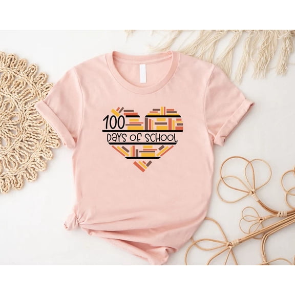 100 Days Shirt For Bookworm, 100 Days Of School Shirt, Back To School Shirt, School Celebration Tee, Book Lover 100Th Day Of School Tee, Full Size S-5XL