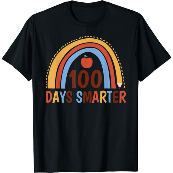 100 Days Smarter 100 Days of School Boho Rainbow Costume T-Shirt