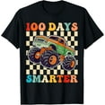 thumbnail image 1 of 100 Days Smarter 100th Day of School Monster Truck T-Shirt Shirts, 1 of 3