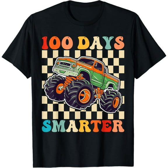 100 Days Smarter 100th Day of School Monster Truck T-Shirt Shirts
