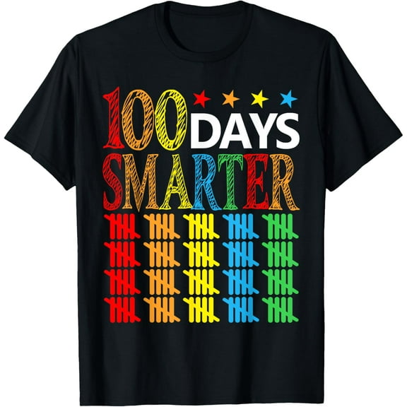 100 Days Smarter Happy 100th Day Of School Student Teacher T-Shirt