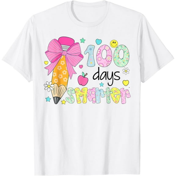 100 Days Smarter Preppy 100th Day of School Teachers T-Shirt Shirts