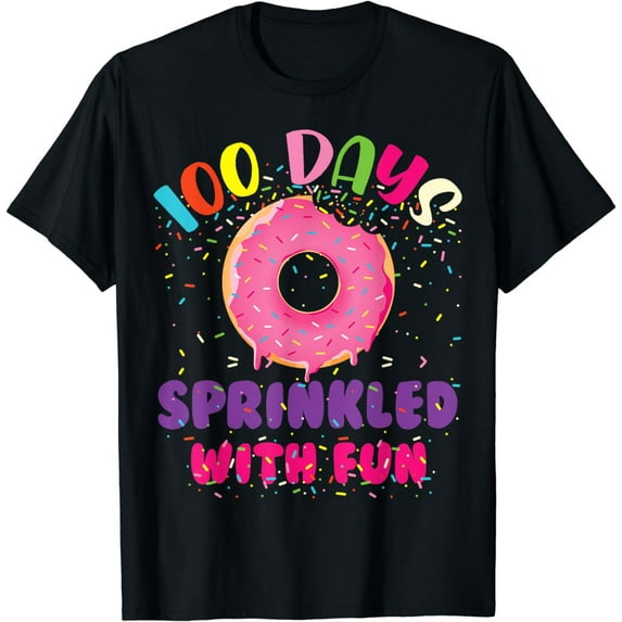100 Days Sprinkled With Fun donuts Happy 100th Day Of School T-Shirt