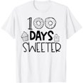 thumbnail image 1 of 100 Days Sweeter Funny Cute Donut 100 Days of School T-Shirt, 1 of 5