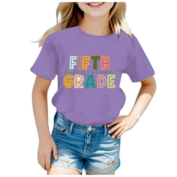 100 Days T-Shirt Print Shirt Loose Short Sleeve T Shirt First Day of School Shirt T Shirts for Boys Size 10-11