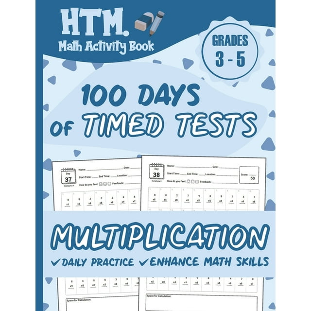 100 Days Of Timed Tests Multiplication Grades 3 5 Math Drills 100 days of timed tests multiplication grades 3 5 math drills