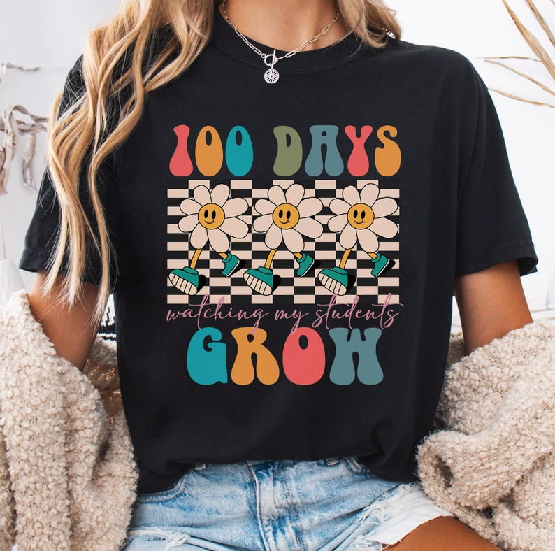 100 Days Watching My Students Grow Teacher Celebration Daisy Ruler ...