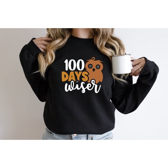 100 Days Wiser Back To School 100th Day Celebration Sweatshirt All Size S-5Xl