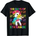 thumbnail image 1 of 100 Days of 5th Grade Unicorn Flossing 100th Day Of School T-Shirt Gift for Dad,, 1 of 2