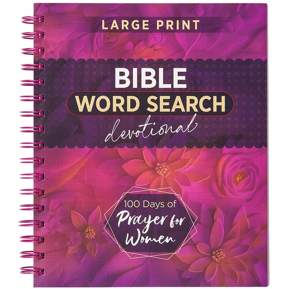 100 Days of Prayer for Women: Bible Word Search Devotional (Spiral-Bound)
