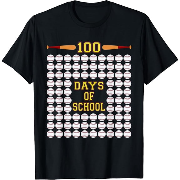 100 Days of School Baseball Teacher 100th Day Of School T-Shirt