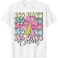 thumbnail image 1 of 100 Days of School Coquette Bow 100th Day of School T-Shirt Shirts, 1 of 3