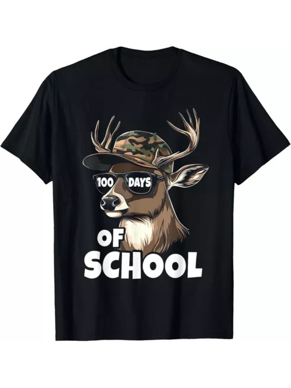 100 Days of School Deer Student T-Shirt