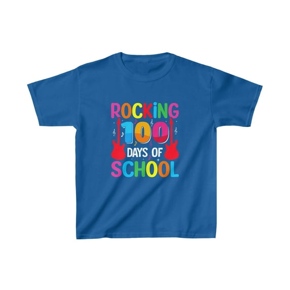 100 Days of School, Guitar Band, Gildan, Kids Cotton™ Short Sleeve T-Shirt