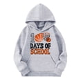 thumbnail image 1 of 100 Days of School Hoodie for Kids Boys Girls Letter Graphic Print Long Sleeve Sweatshirt Preppy Back to School Sweatshirts, 1 of 4