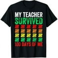 thumbnail image 1 of 100 Days of School My Teacher Survived 100 Days Of Me Funny T-Shirt, 1 of 7