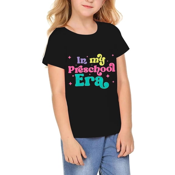 100 Days of School Printed Round Neck Kids T-Shirt Toddler Kindergarten Shirts Boys Tshirts Size 9-10