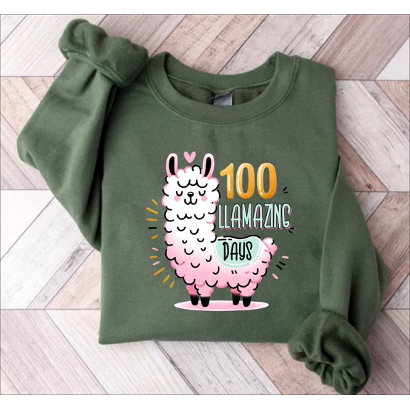 100 Days of School Shirt, 100th Days Shirt, 100 Llamazing Days Tee, 100th Day Of School Celebration, Back to School Shirt Sweatshirt All Size S-5XL