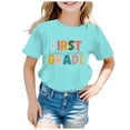 thumbnail image 1 of 100 Days of School Shirt Graphic Printed Round Neck Short Sleeved T Shirt Boy Girls for Kindergarten Tops Tshirts for Kids Boys 3T, 1 of 4