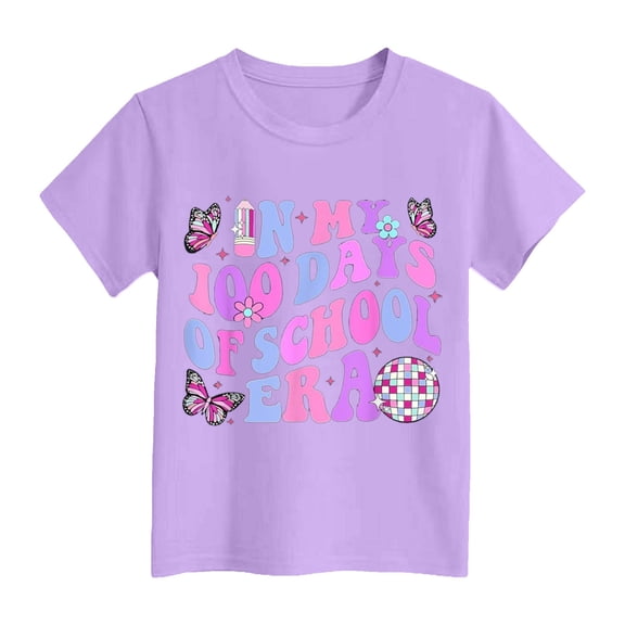 100 Days of School Shirt for Boys Girls Kids Kindergarten Happy 100th Day of School T-Shirt Celebration Gifts Top 2025 100% Cotton