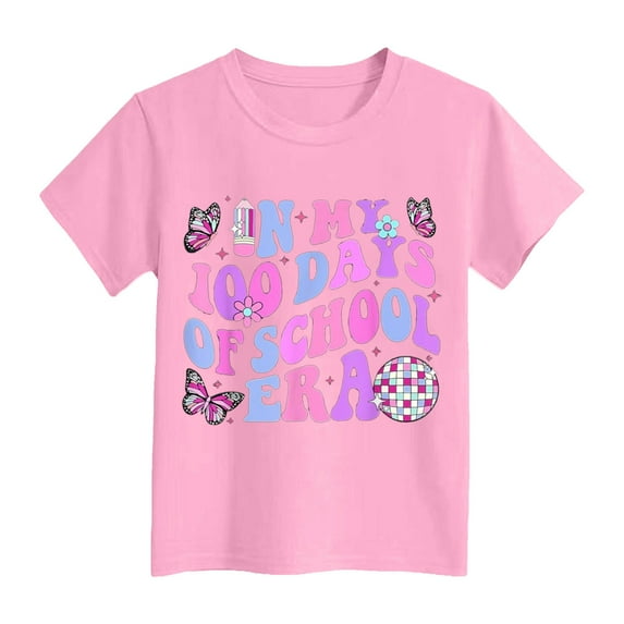 100 Days of School Shirt for Boys Girls Kids Kindergarten Happy 100th Day of School T-Shirt Celebration Gifts Top 2025 100% Cotton