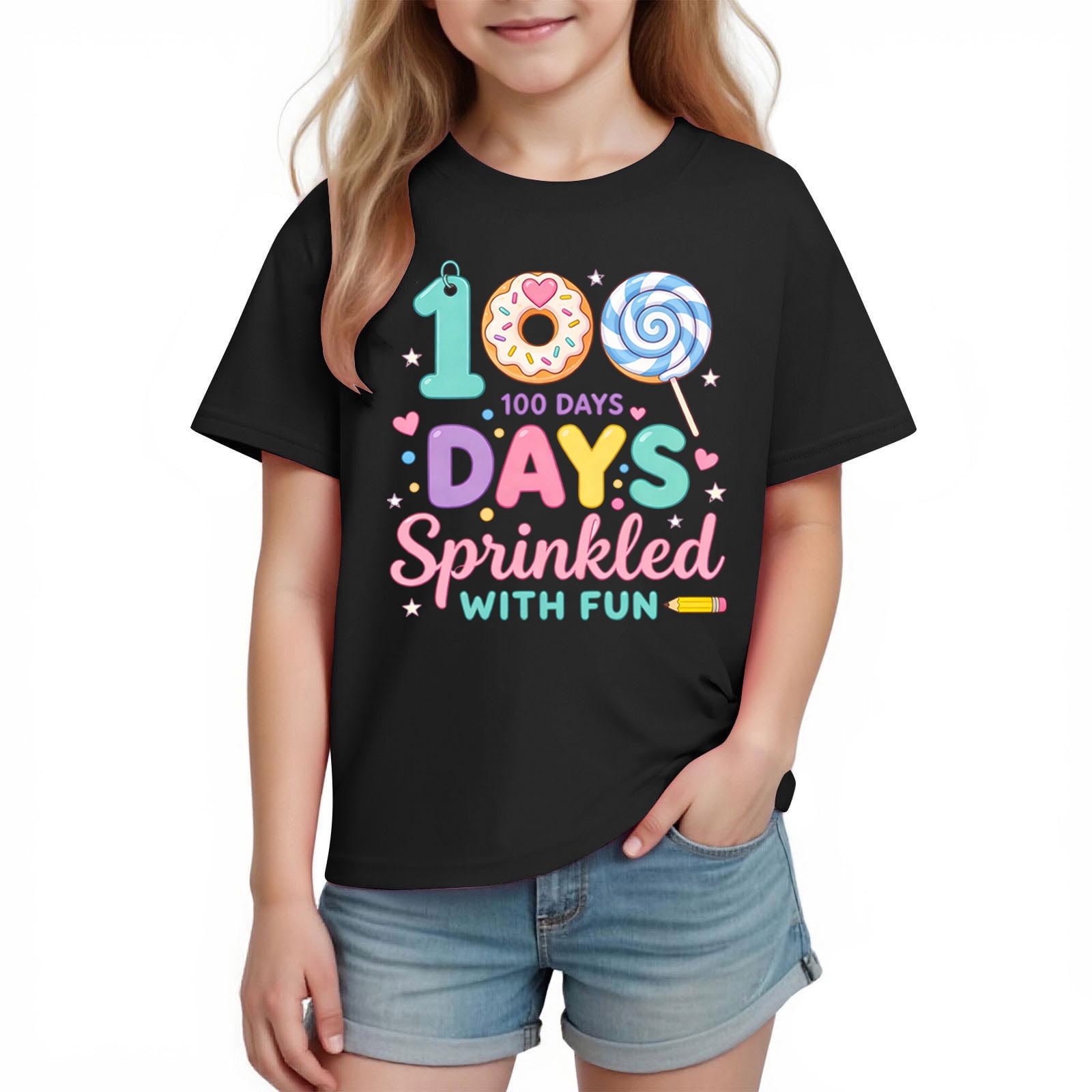 100 Days of School Shirt for Boys, Kids 100% Cotton T-Shirt, 100th Day ...
