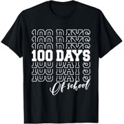 100 Days of School Teacher Students Kids 100th Day Of School T-Shirt men and women can wear, black, white, gifts