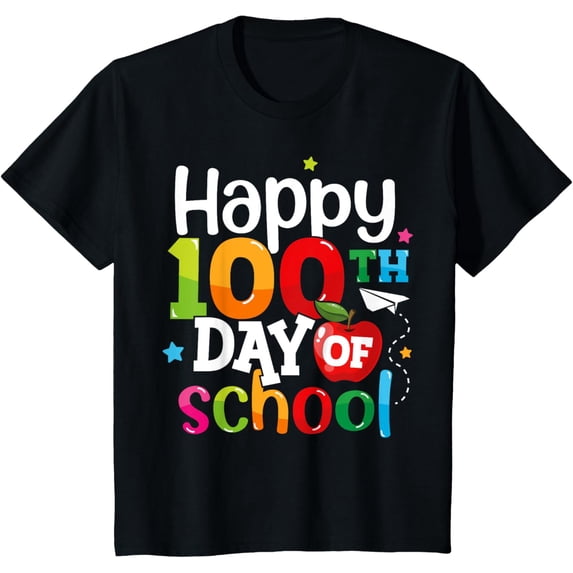 100 Days of School Teachers Kids Girls Boys Happy 100th Day T-Shirt