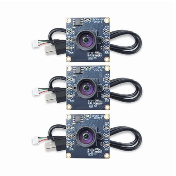 100 Degree Camera Module 1MP OV9732 1280x720 USB Free Driver Manual Focus with 3 Meter Cable for WinXP/7/8/10 3 Sets,3 * OV9732 camera module 3 * USB 3 Meter cable,As Shown