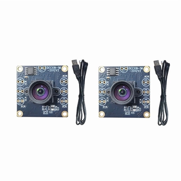 100 Degree Camera Module 1MP OV9732 1280x720 USB Free Driver Manual Focus with 1 Meter USB Cable for WinXP/7/8 2Pcs,As Shown