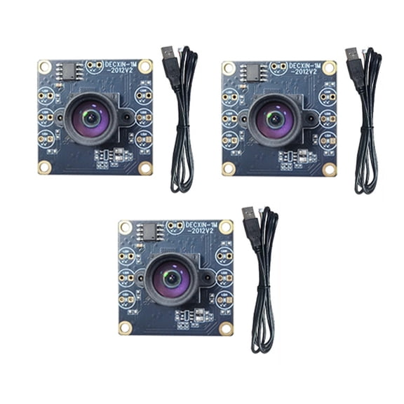 100 Degree Camera Module 1MP OV9732 1280x720 USB Free Driver Manual Focus with 1 Meter USB Cable for WinXP/7/8 3Pcs,As Shown