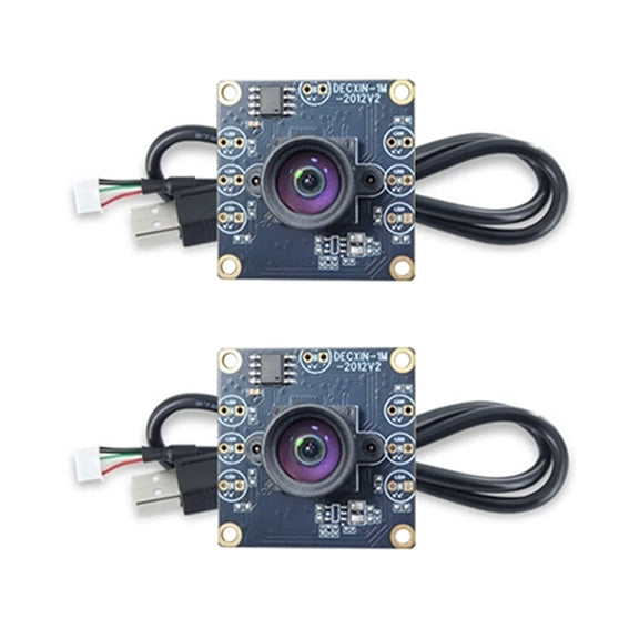 100 Degree Camera Module 1MP OV9732 1280x720 USB Free Driver Manual Focus with 2 Meter Cable for WinXP/7/8/10 2Pcs,As Shown