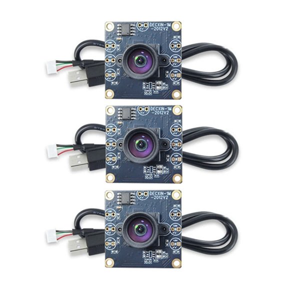 100 Degree Camera Module 1MP OV9732 1280x720 USB Free Driver Manual Focus with 2 Meter Cable for WinXP/7/8/10 3Pcs,As Shown