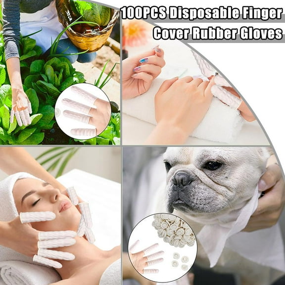 100 Disposable Finger Protectors, Easy-On Design for Clean Hands During Cooking and Beauty TasksYellow,100pcs