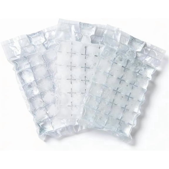 100 Disposable Ice Cube Bags with Funnel Self-Sealing Freezer Mold for Nugget Ice, Mexican Bolis, Coffee Cubes, Yogurt Pops Leakproof BPA-Free Plastic, Reusable Ice Tray Alternative