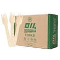 thumbnail image 1 of Ofourteen Disposable 6.25 inch Wooden Fork, 100-Count, Made of Magnolia Wood, 1 of 6