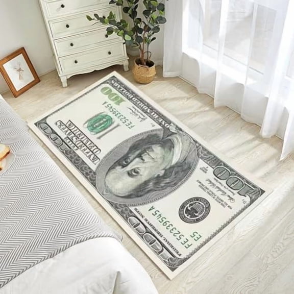 100 Dollar Bill Area Rug Door Mat
