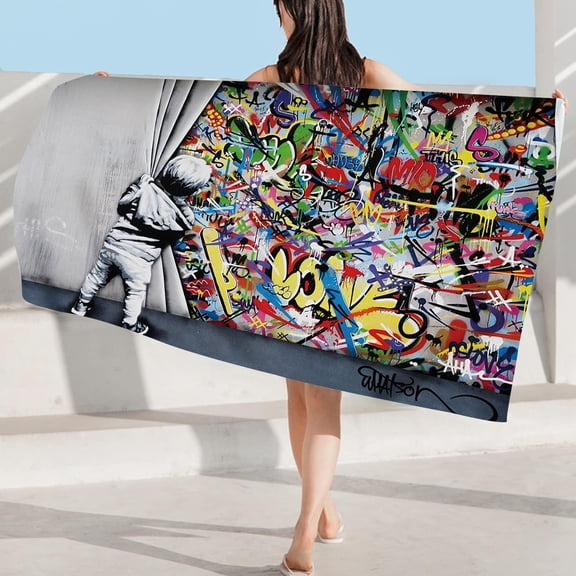 100 Dollar Bill Beach Towels for Adults Funny Money Beach for Mens Quick Dry Towel Lightweight,Soft Bath Towel for Pool,Swimming (7)