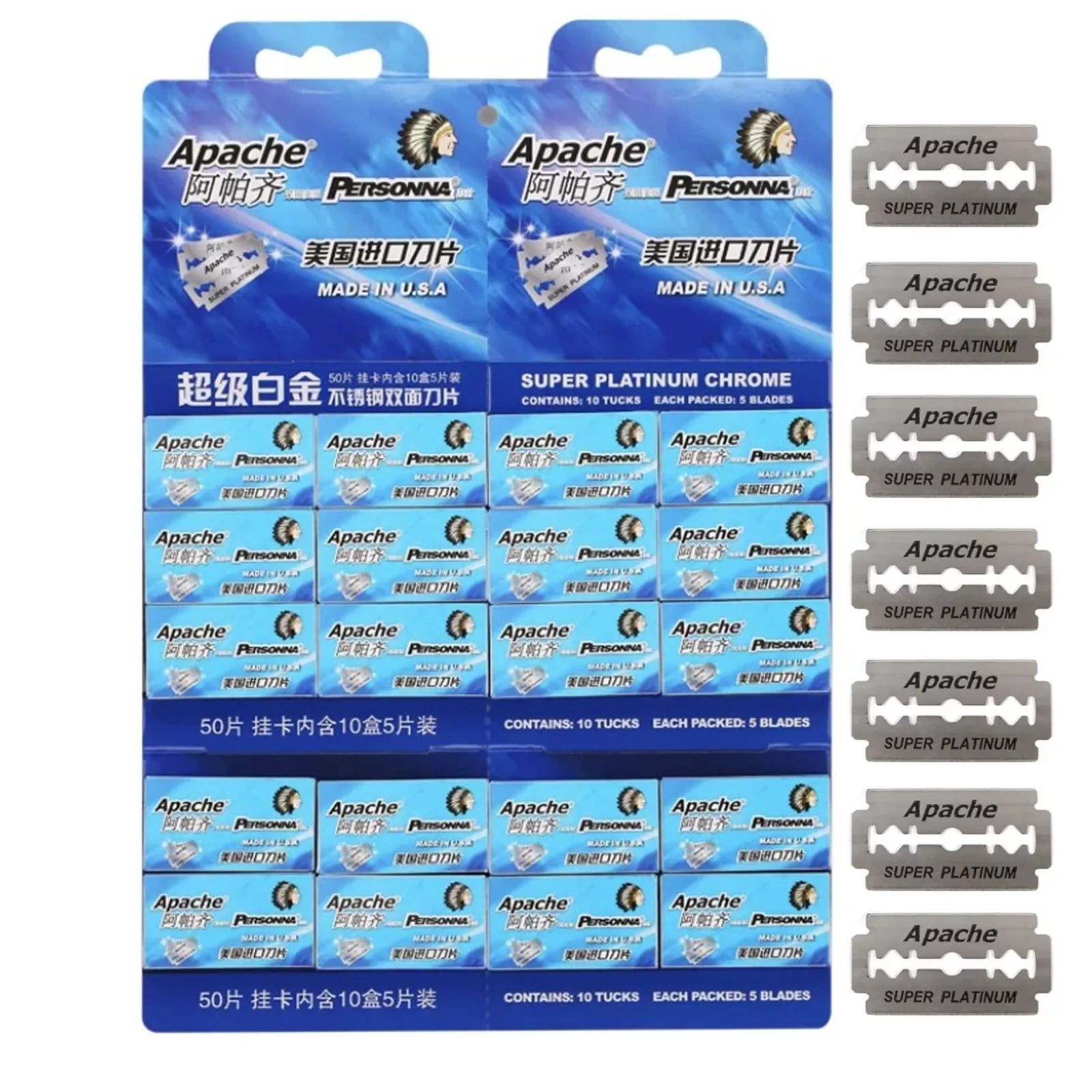 100 Double Edge Razor Blades For Barber Straight Razor Safety Razor Beard Shaving Stainless Steel