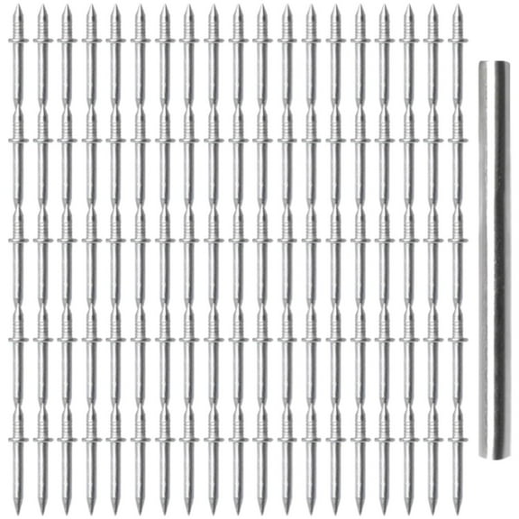 100 Double Headed Nails Come With 1 Sleeve woodworking tools, 50Pc, 100Pc Double Headed Bottom Thread Seamless Nails Woodworking Tools, Multi-color