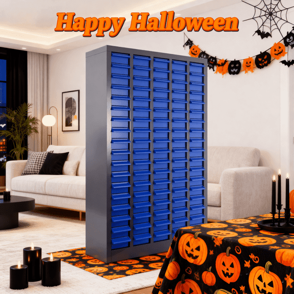 100 Drawer Grey ABS Parts Cabinet, Large Capacity Adjustable Storage for Electronics, Screw Drawer Organizer, Heavy Duty Industrial Parts Cabinet for Workshop, Office, Hardware