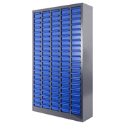Parts Cabinet 100 Drawers with Labels, ABS Impact-Resistant Drawers, Finger-Grip Pulls for Convenient Access, Bolt and Nut Organizer for Garages, Garage, Workshop