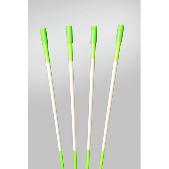 100 Driveway Markers, Reflective Snow Stakes, Plow Stakes,1/4" Thick X 48" GREEN Fiberglass Stakes , 100 Pack