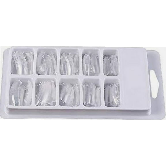 100 Dual Nail Forms Almond Quick Building Nail Mold For Polygel