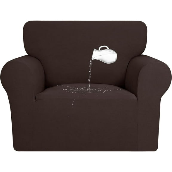 100% Dual Waterproof Couch Cover Slipcovers for Couches and Sofas - Stretch Non Slip Fleece Sofa Covers Washable, Leakproof Furniture Protector for Kids, Pets, Dog (Sofa, Light Gray)